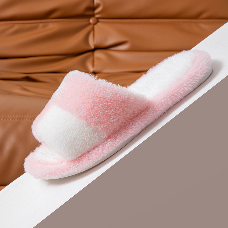 Pantuflas de Lino y Pelo Sintético Transpirable y Ligero para Casa y Viaje