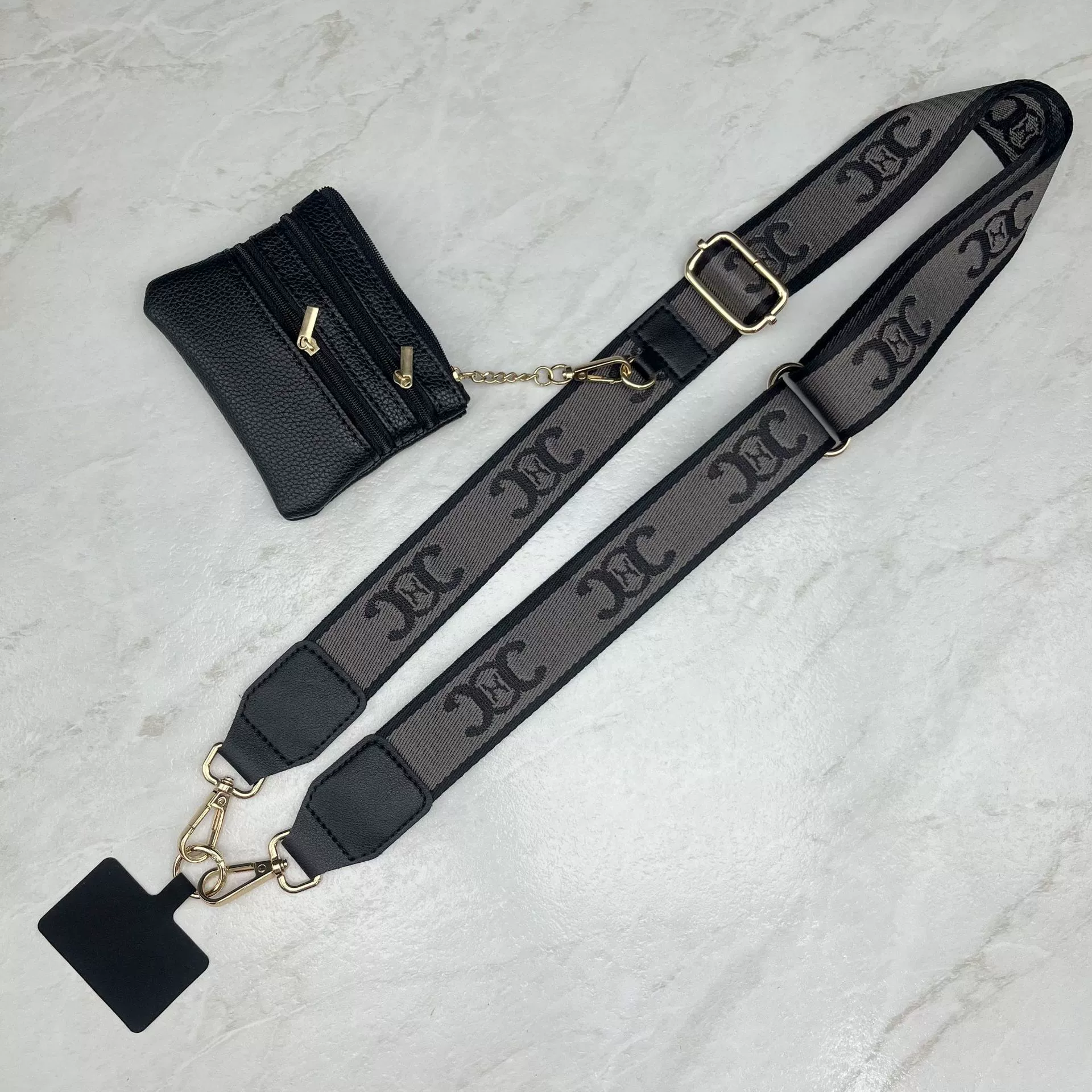Phone case, strap on a lace, suspenders, universal wallet