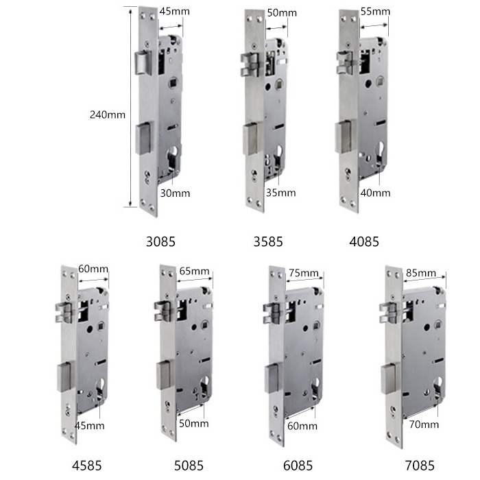 佳固3085断橋アルミ指紋鎖専用双活双快鎖体ステンレス4085双フック多点鎖体|undefined