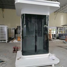 厂家制作站台岗亭迎宾不锈钢治安门卫收费钢结构可移动形象保安亭