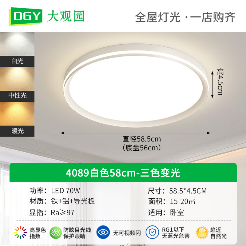 4089 círculo blanco 58cm-tricromático 70W-espectro completo