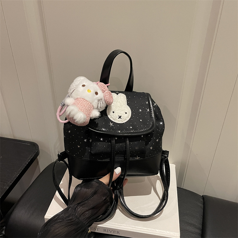 Mochila de moda coreana encantadora nicho femenino diario dulce estrella ondulado punto mochila de estudiantes mochila universal