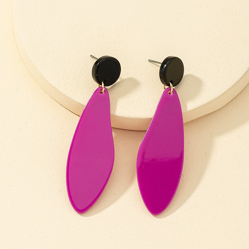 Retro acrylic fashionable earrings, accessory, 2021 collection, European style