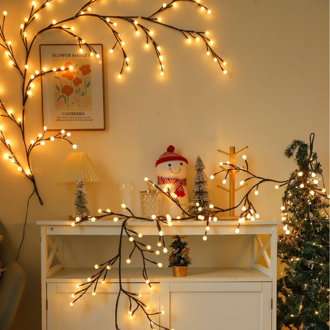 Lámpara de rama transfronteriza Lámpara de ratán Lámpara led Cadena de celebridades de Internet Decoración de la habitación Lámpara de colores Lámpara de serie Lámpara de modelado Lámpara de decoración navideña