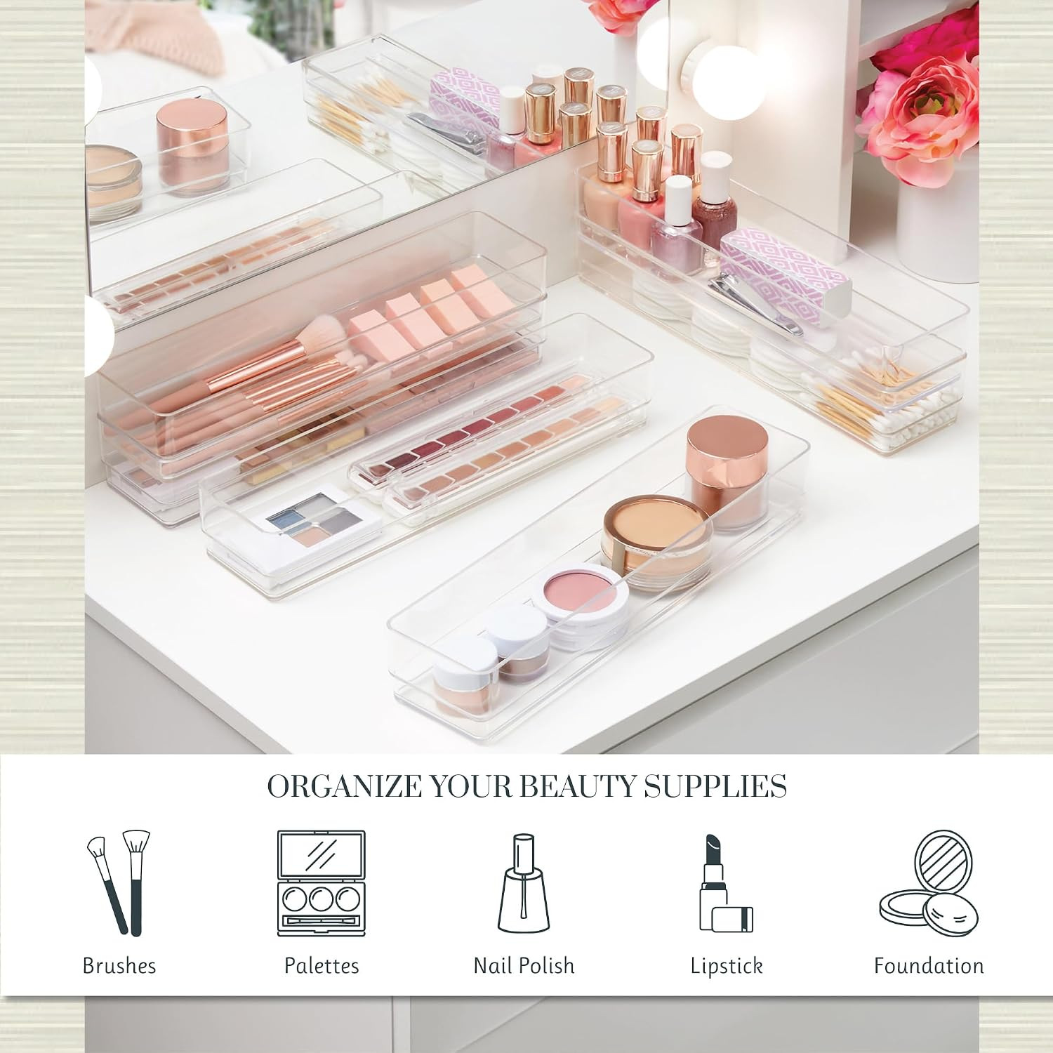 Multi-functional storage box, stationery, cosmetics, desktop organizer, drawer