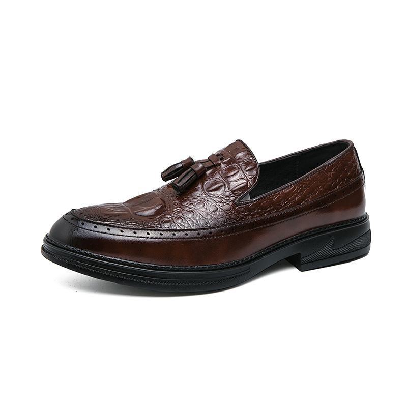 2024 primavera y otoño zapatos de cuero de negocios de tamaño grande para hombres zapatos de moda Lefour zapatos de hombre zapatos perezosos zapatos de cuero
