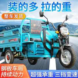 新款电动三轮车拉货载重王货车山区加厚农用国标电瓶车亚马逊