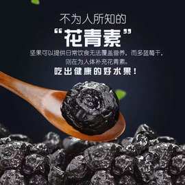 代发无糖无添加精选蓝莓干长白山野生蓝莓干大颗粒零食工厂批发