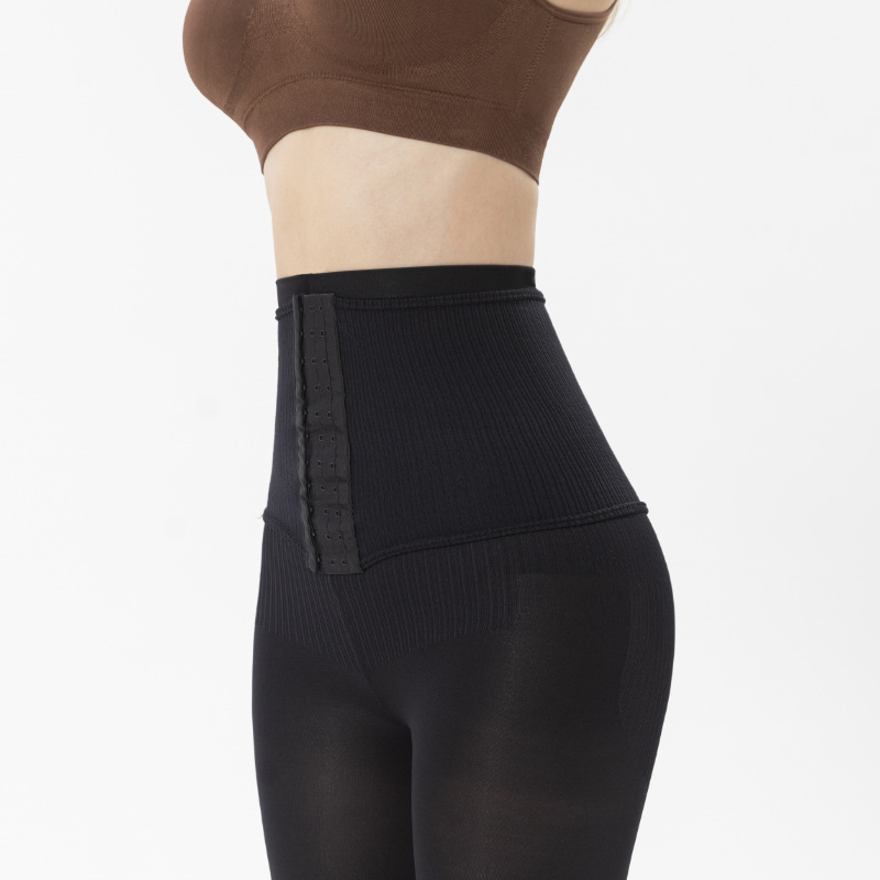 23女士塑身提臀褲日貿顯瘦收腹褲排扣高腰加壓打底褲1rk739