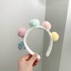 Plush headband, cartoon hairgrip for face washing, hairpins, hair accessory, with little bears, internet celebrity