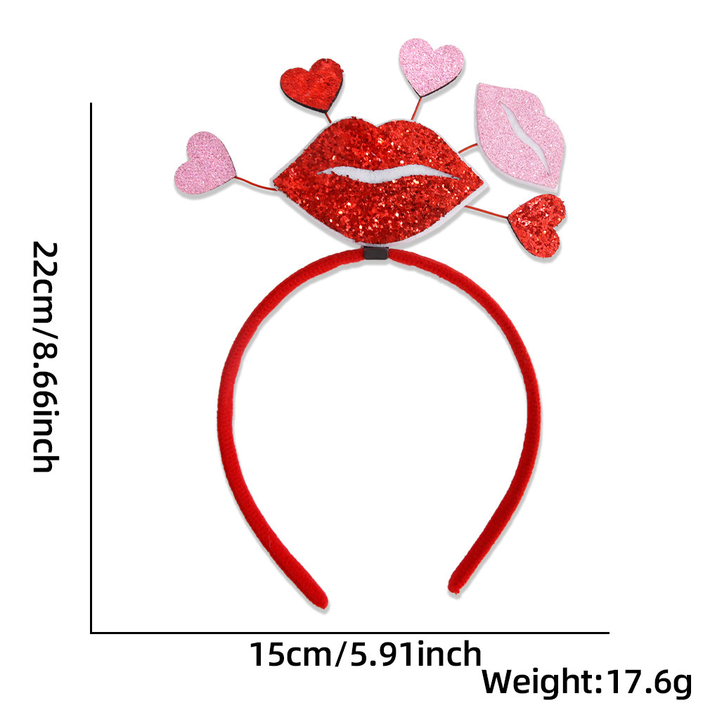 Europa y América nuevo estilo de un solo partido decoración diadema accesorios para el cabello bar decoraciones del Día de San Valentín amor diadema cabeza hebilla props