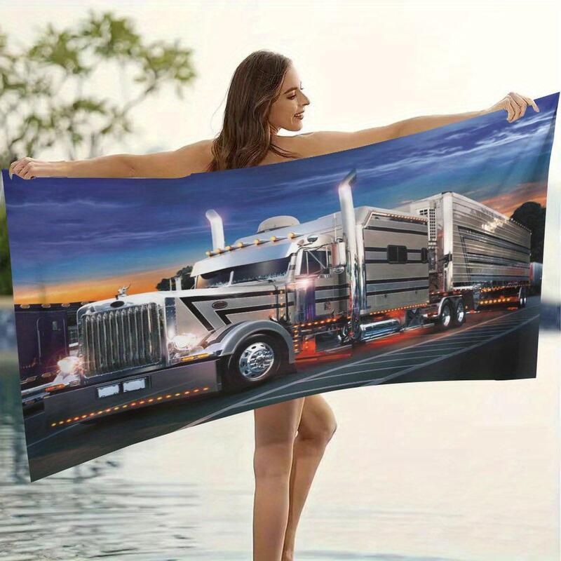 Ultra-Fine Polyester Knitted Fabric Beach Towel with Unique Rectangular Print, Specifically for Summer Beaches Ultra-Fine Polyester Knitted Fabric Beach Towel with Unique Rectangular Print, Specifically for Summer Beaches