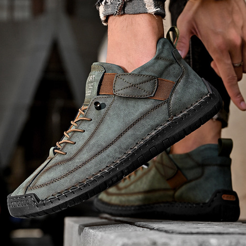 Autumn/Winter Bestselling Plus Size Men's Mid-Center Martens Boots Outdoor Casual Work-Stitch Men's Shoes