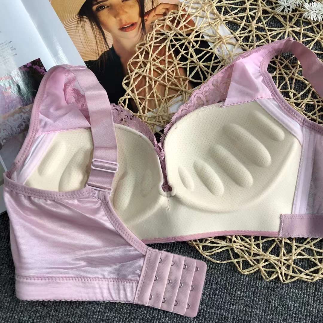 Nueva colección de pecho push-up ajustable de tres pechos cómoda sin costura inalámbrica superior delgada inferior ropa interior gruesa sujetador de las mujeres