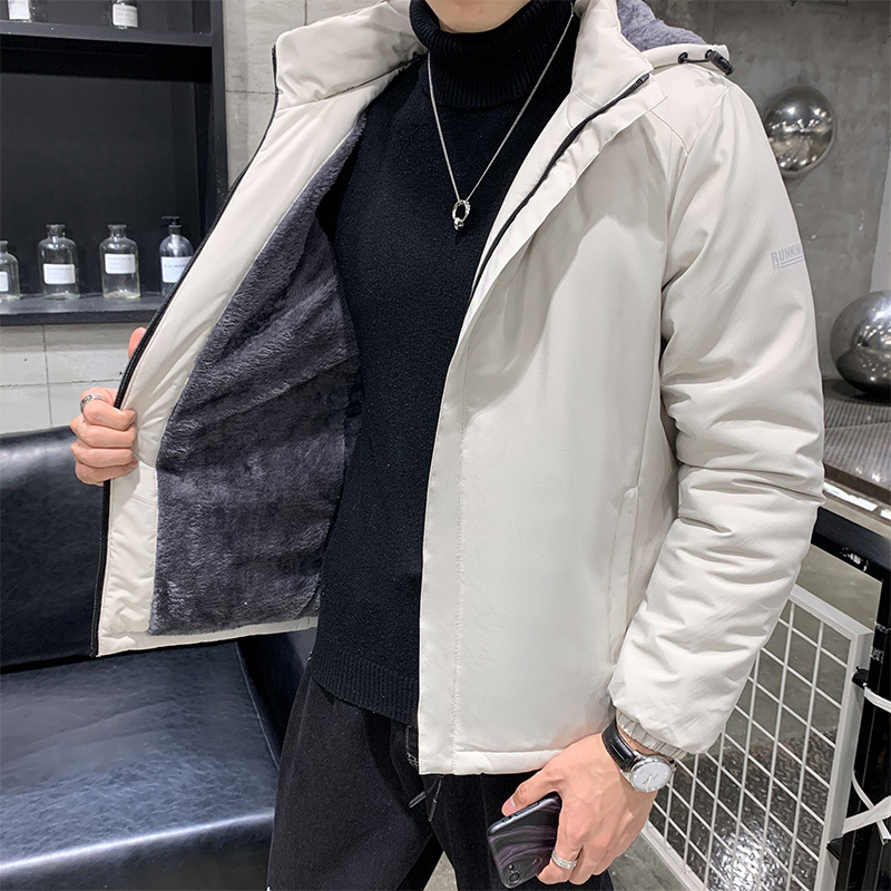 Men's Clothing Men's cotton clothes new style detachable hood winter jacket warm and protective _voghion.com