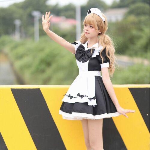 Japanese sweet and cute pink and white maid outfit cosplay Lolita lolita two-dimensional soft girl maid uniform