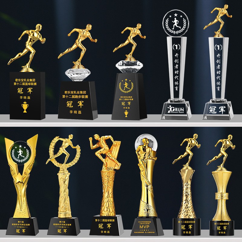 Trofeo de cristal personalizado con estrella de cinco puntas y gesto de pulgar hacia arriba, hecho de metal y resina, para danza, empleado destacado, reunión anual, premio de honor.