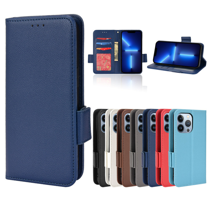 For Apple 14Pro Max Mobile Phone Case Flip iphone 12 Mobile Phone Leather Case 13pro Protective Case Insert Card
