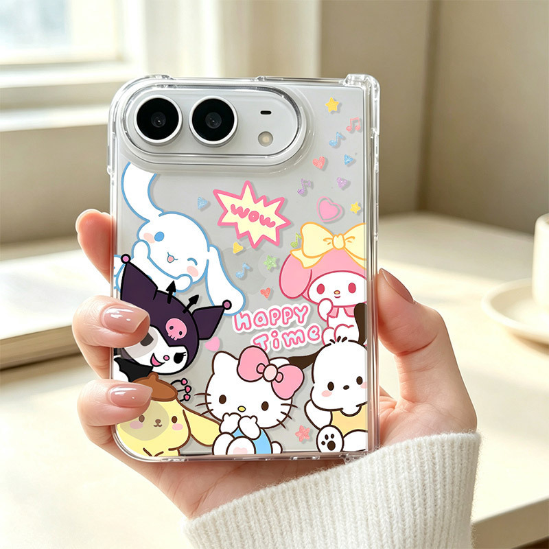 Suitable for Apple iPhone duo foldable phone case, Japanese KT friends cartoon design, also for Samsung Z Fold 8
