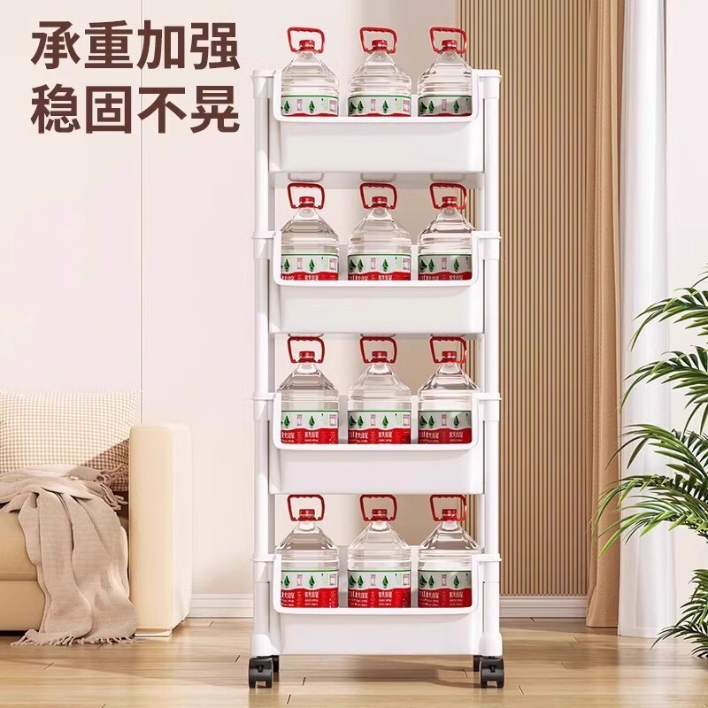 小推车置物架移动家用零食落地多层客厅收纳书架厨房客厅摆摊架子|undefined