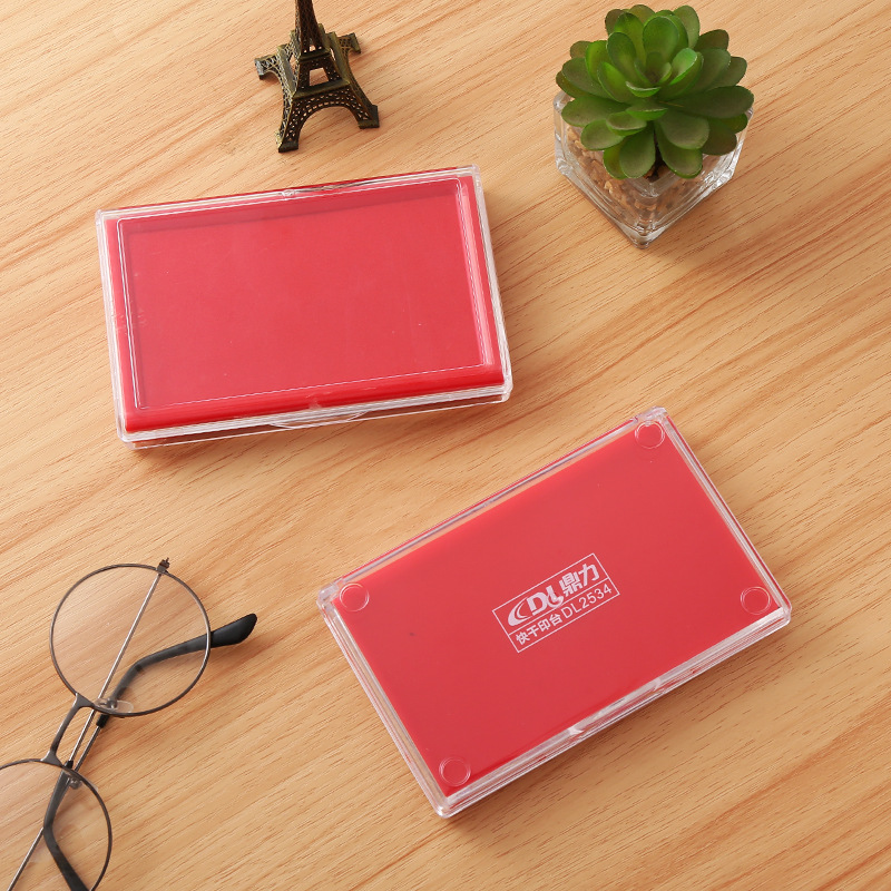 Diligent Quick-Dry Financial Seal Box with Red Ink Pad Large Ink Wholesale