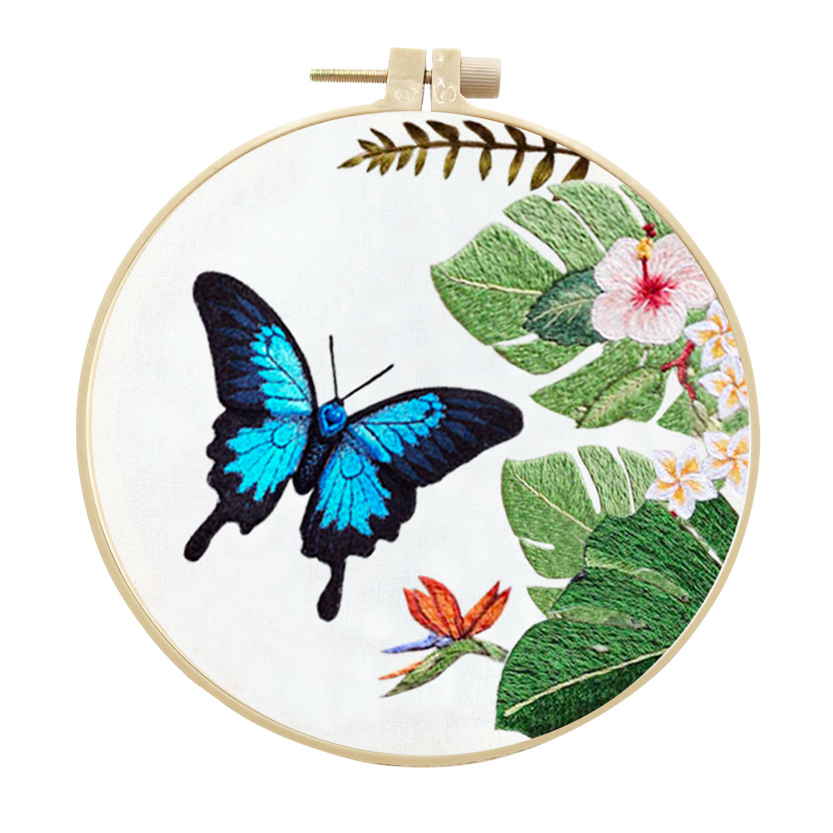 Original-Nuevo bordado DIY mariposa hecha a mano material de tela paquete kit creativo fabricante en stock con tutorial