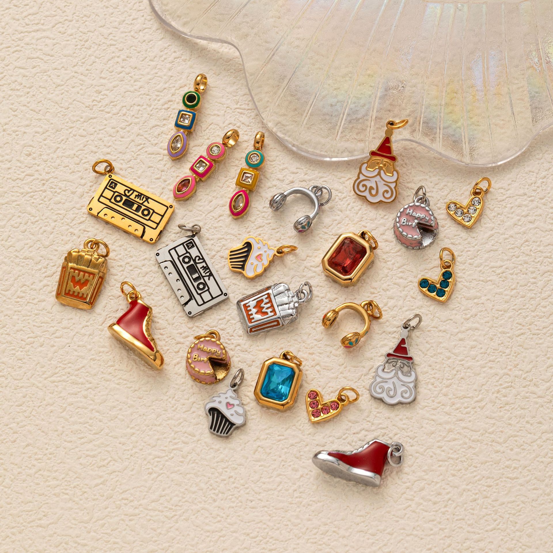 5g Weight 0.03µm Gold Plating Thickness PVD Coated Gold Plating Process Pendant Jewelry Making Type 18K Gold Plated Plating Material Zircon Inlay Material No Chain Chain Material 1 Piece Quantity Daily Occasion 304 Stainless Steel Material Heart Shape, Tape, French Fries, Cake Pattern All Seasons Season Women's Gender Cute Style Plating Craft 1 Piece 304 Stainless Steel 18K Gold Plated Heart Shape Tape French Fries Polished Pendant 2