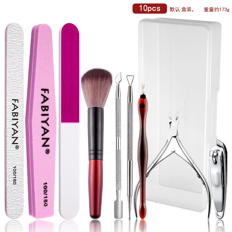 Nail tools suit full set of beginner household nail brush polishing sand bar jewelry basic manicure suit