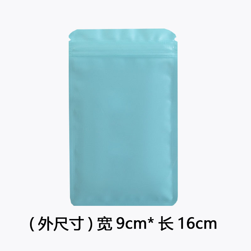 Joyas de color Bolsa ziplock Bolsa ciega Bolsa de papel de aluminio esmerilado Bolsa de hueso opaca aluminizada de doble cara Bolsa de embalaje sellada con alimentos