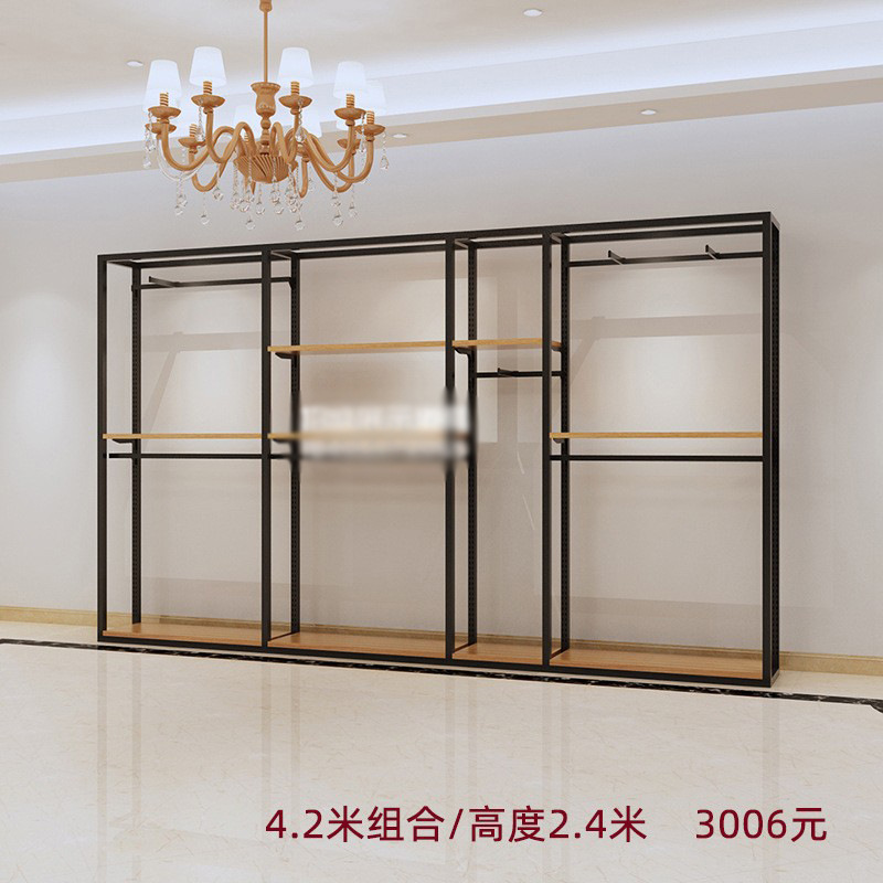 Tienda de ropa de alta gama soporte de exhibición estante de los hombres vitrina de piso negocio casual hombres tienda de ropa colgando estante