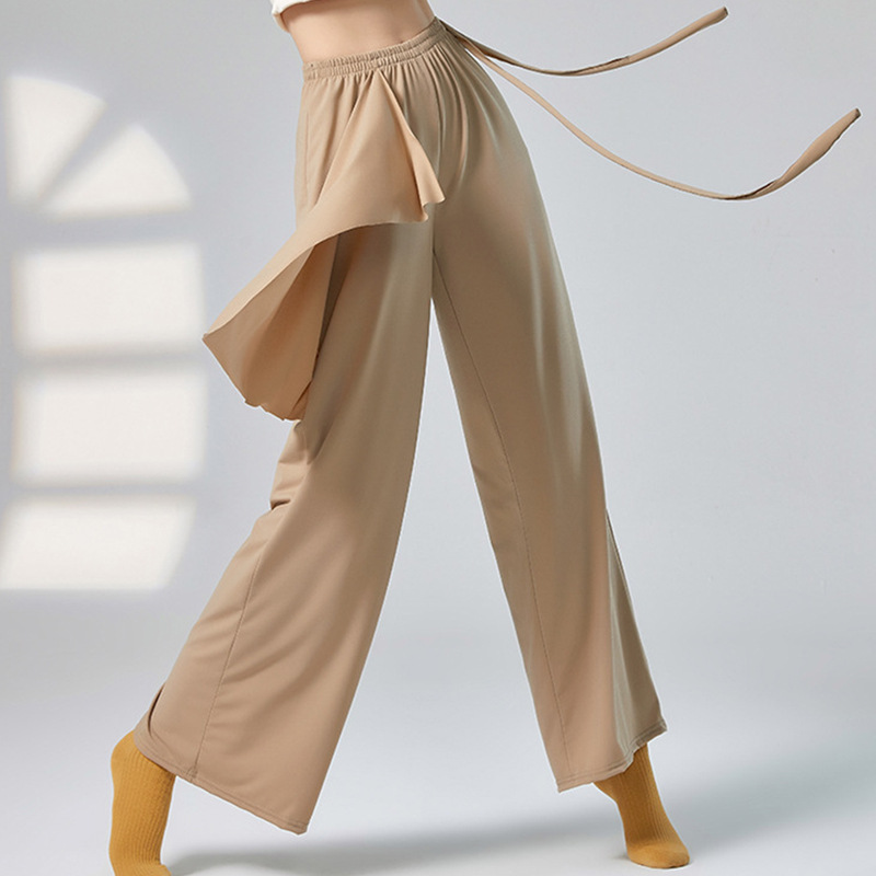 Queen Pants Classical Dance Loose Flowing Gauze Wide-Leg Pants Modern Dance Practice Clothes Adult Performance Clothing Training Dance Wear