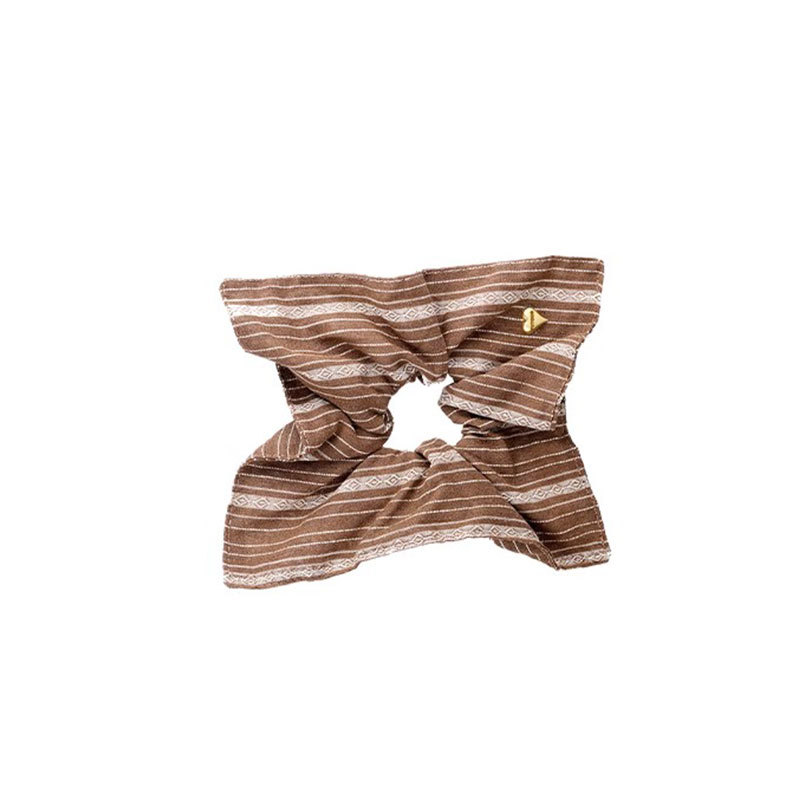 El viejo dinero viento rayado toallas cuadradas anillo de cabello intestino 2025 nuevo cabello de cabello de cabello de cauda de caballo correa de cabello de caza de invierno