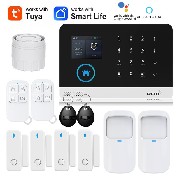 2 infrared + 4 door sensors + 2 remote control