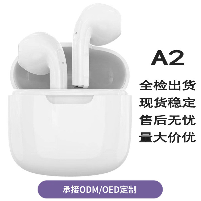 A2 Bluetooth Headset Cross-border Foreign Trade Explosions tws Sports Music 5.4 Semi In-ear Wireless Bluetooth Headset
