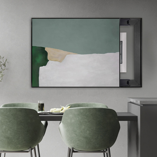 侘寂风抽象客厅电表箱装饰画北欧风推拉电箱挂画空开弱电箱遮挡画