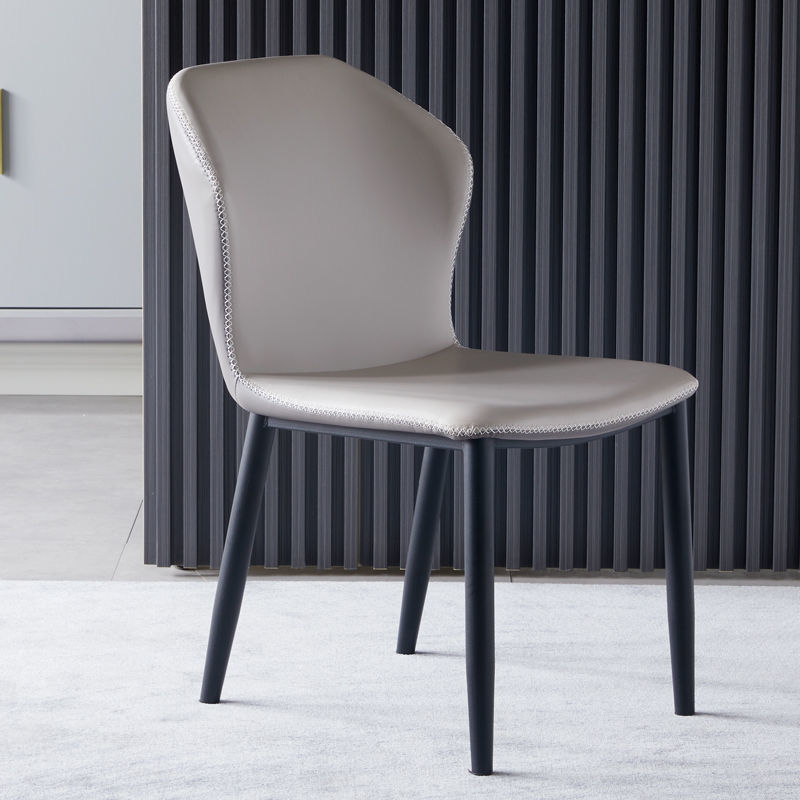 Silla de comedor de exportación de lujo ligero doméstico silla de respaldo de hierro forjado moderna y simple silla de hotel de mesa de comedor silla de recepción