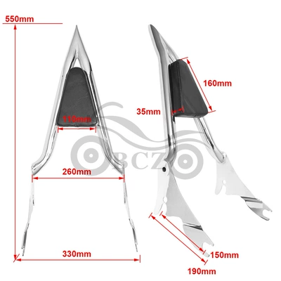 Motorcycle Modified 16-inch Pointed | Motorcycle cushion