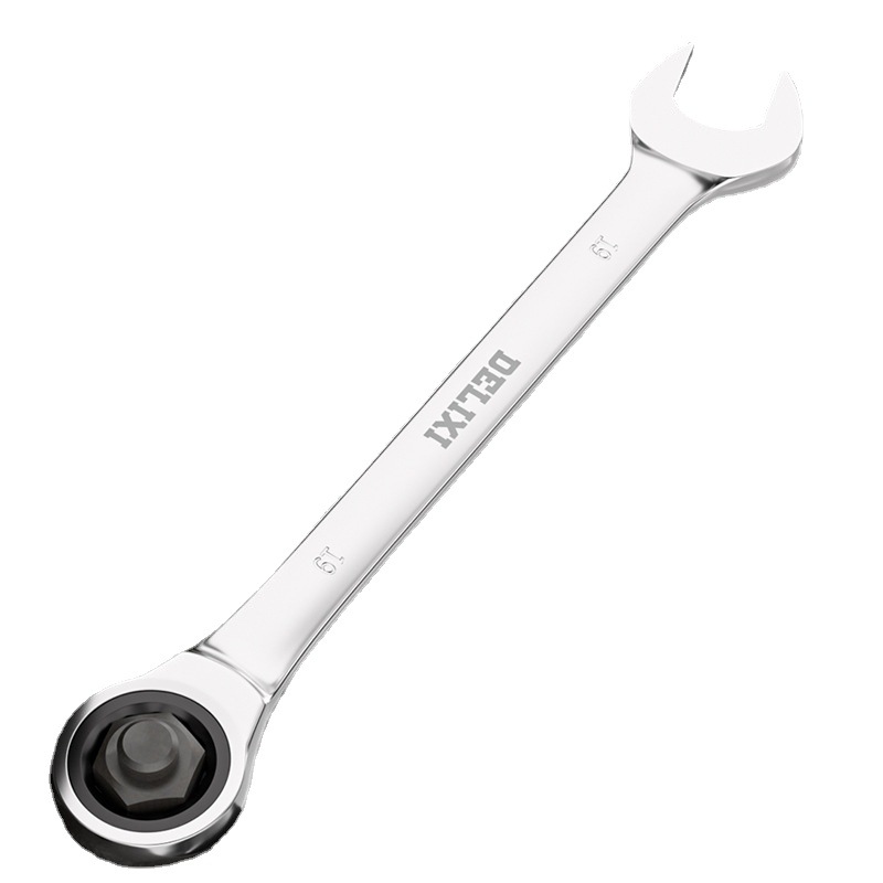 Llave de trinquete Delixi de doble propósito, llave universal automática bidireccional de extremo abierto, venta al por mayor, longitud extendida