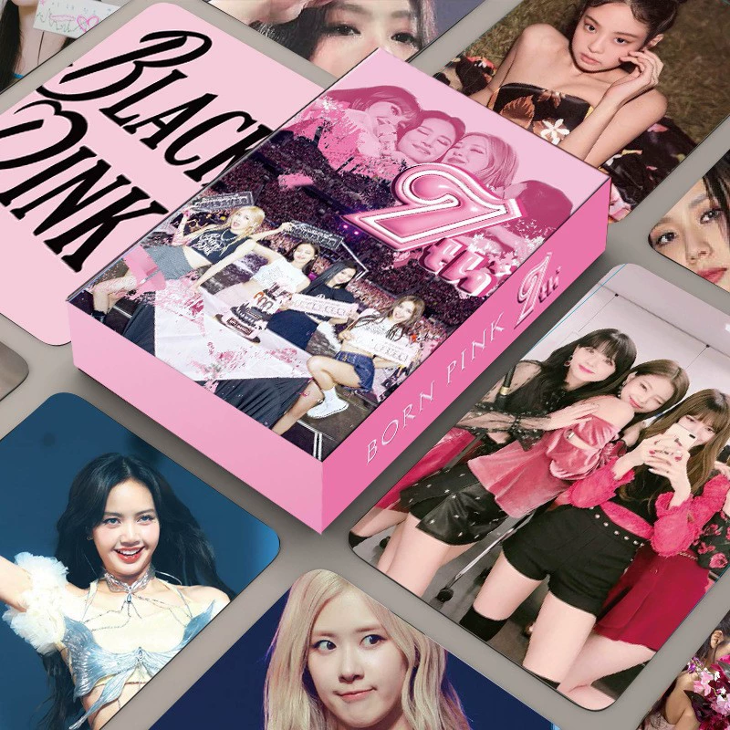 Общая линейка точек KPOP розовые чернила 55 маленьких карточек ЛИСА ROSEJENNIEJISOO звезда периферии ЛОМО карты