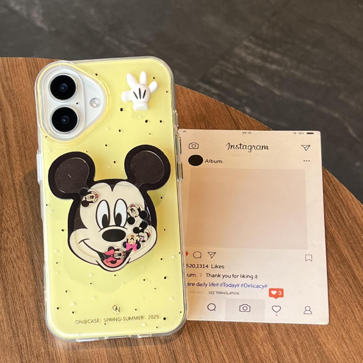 Nuevo soporte de dibujos animados de lunares ins mecedora para iphone15 Apple 13/14 funda para teléfono móvil 16ProMax