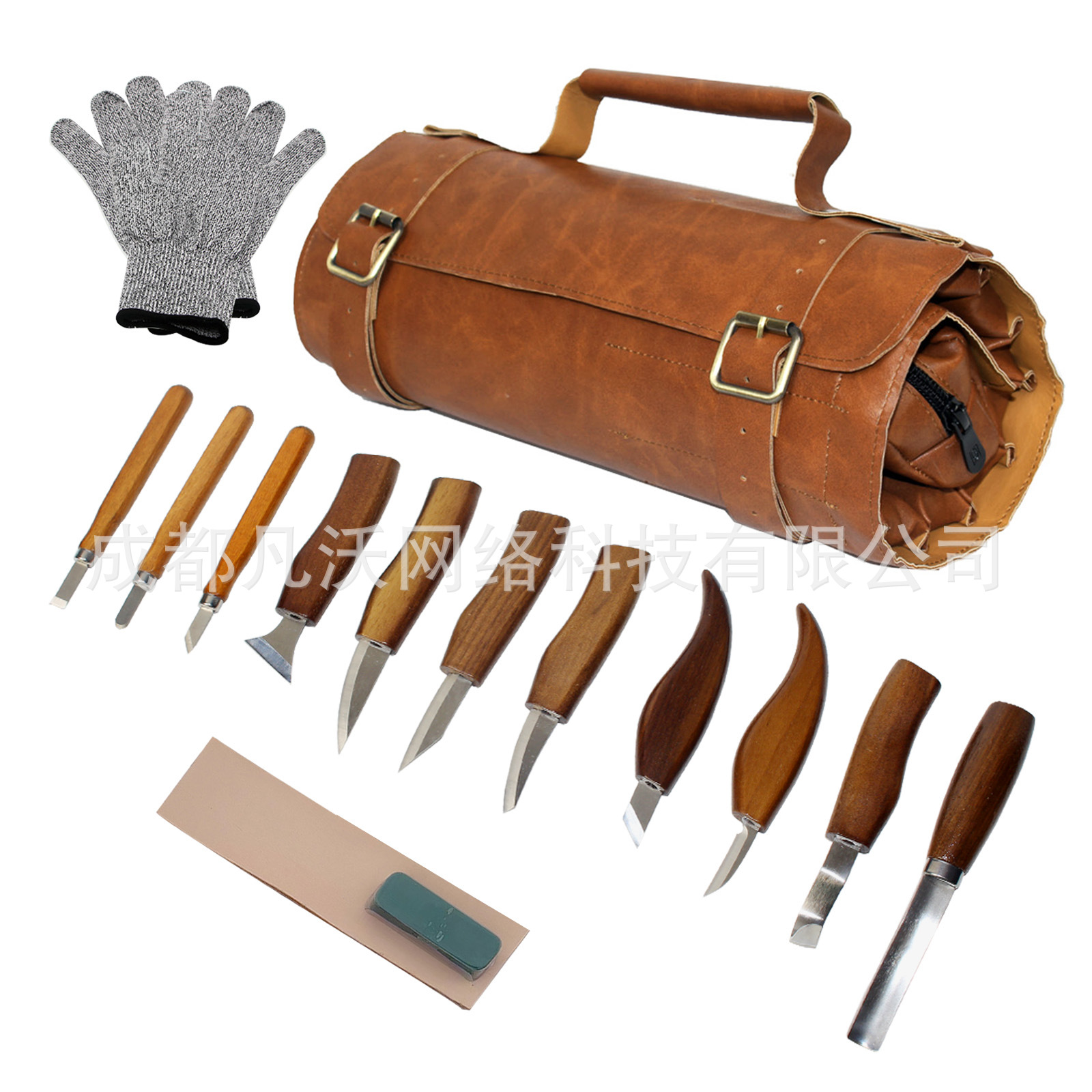 亚马逊外贸新款木雕套件豪华削刀木雕刀集木材削套件初学者套装