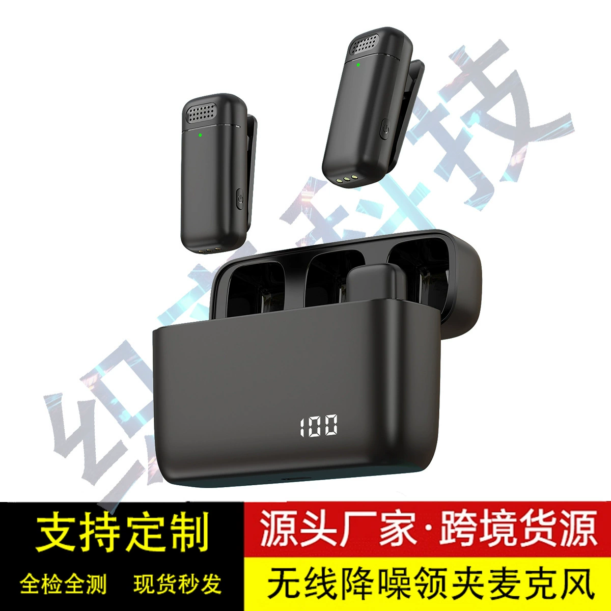 Трансграничный беспроводной ошейник с зажимом микрофон K13 цифровой дисплей зарядка склад запись радио в реальном времени Интеллектуальный микрофон с шумоподавлением