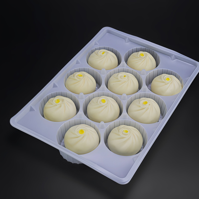 Caja de soporte especial para fideos congelados rápidos de espesor desechable de dibujos animados de 10 grados en paquete de pan al vapor de grado alimenticio