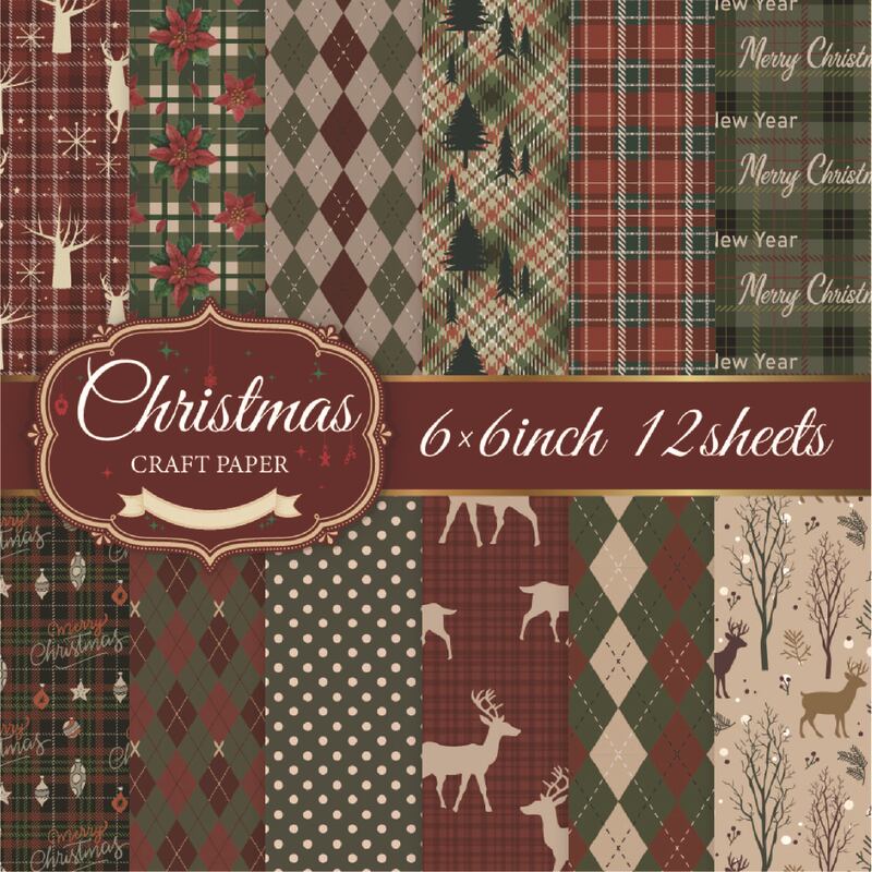 Christmas-themed DIY handmade paper with exquisite watercolor floral patterns, mixed set for making greeting cards and scrapbook decorations Christmas-themed DIY handmade paper with exquisite watercolor floral patterns, mixed set for making greeting cards and scrapbook decorations