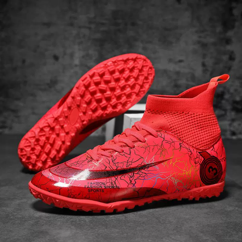 新款碎钉TF低帮足球鞋男女青少年耐磨比赛训练成人防滑草地运动鞋