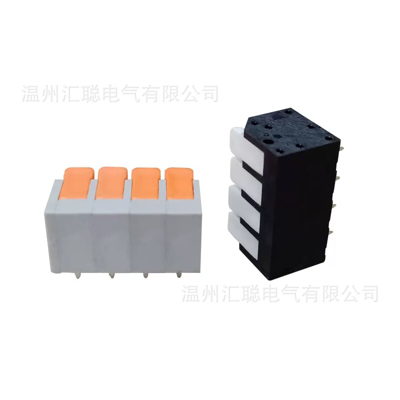 PCB驱动电源接线端子5.0间距双排全铜脚快接端子开关电源端子直针|undefined