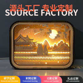 文创定制3d立体木质拼图故宫猫模型DIY手工国潮摆件礼物伴手礼