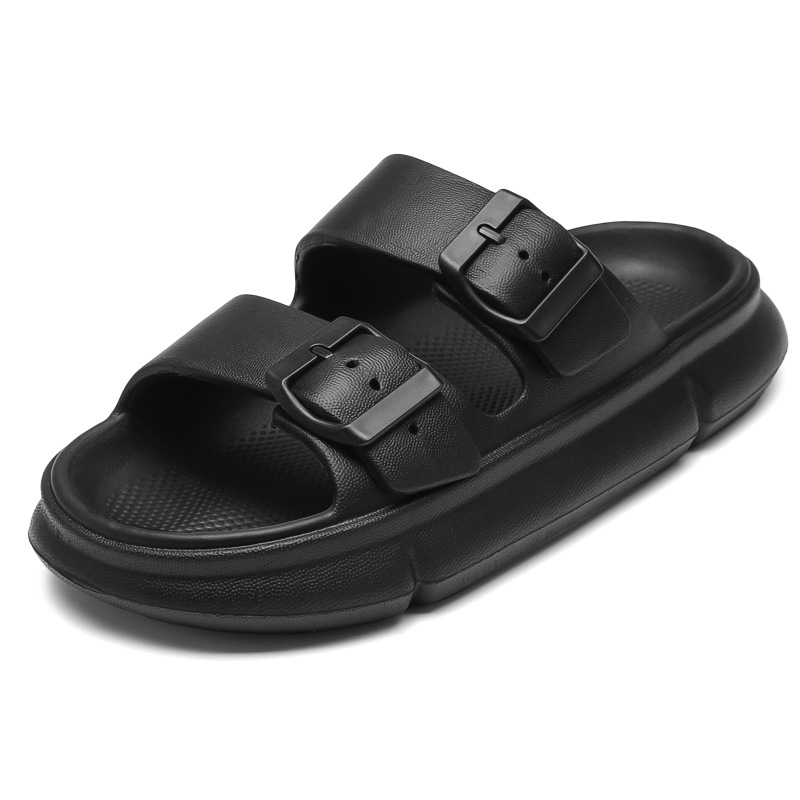 Cross-border Shit Slippers Women's Summer Wearing Thick-soled Slippers Men's Toe Couple's Soft Slippers