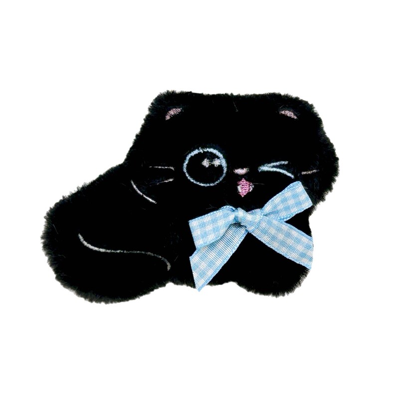 クリエイティブでパーソナライズされたぬいぐるみ子猫ブローチアクセサリー超かわいい小さな黒いブリケット手作り diy ヘアアクセサリーバッグペンダントアクセサリー|undefined