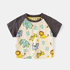 Children's overall for leisure, short sleeve T-shirt, summer clothing for boys for early age, top girl's, Korean style, 3 years
